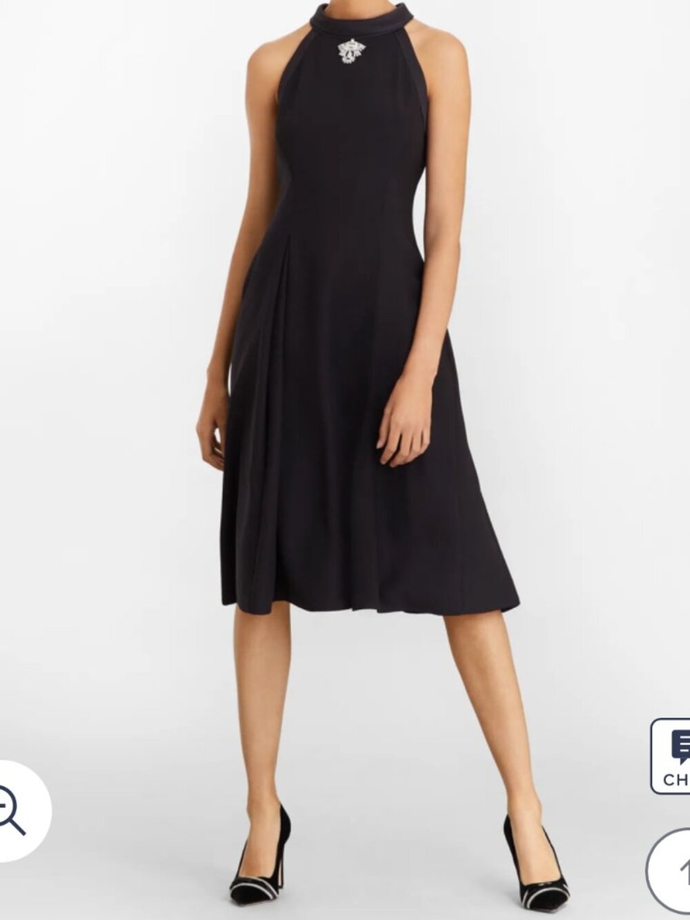 Brooks Brothers Black Satin Dress Sleeveless Fitted Into Swing NWT Size 8